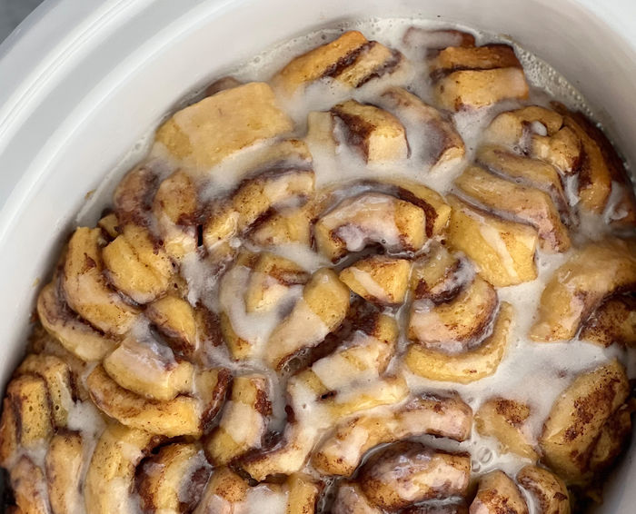 Crock Pot Cinnamon Roll Casserole